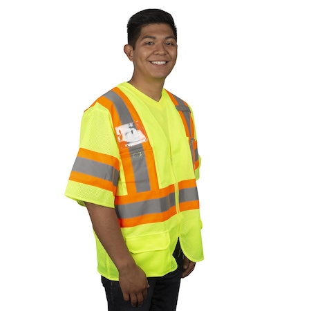 Cordova Safety Vest, COR-BRITE, Type R, Class 3, Lime, L V3201L